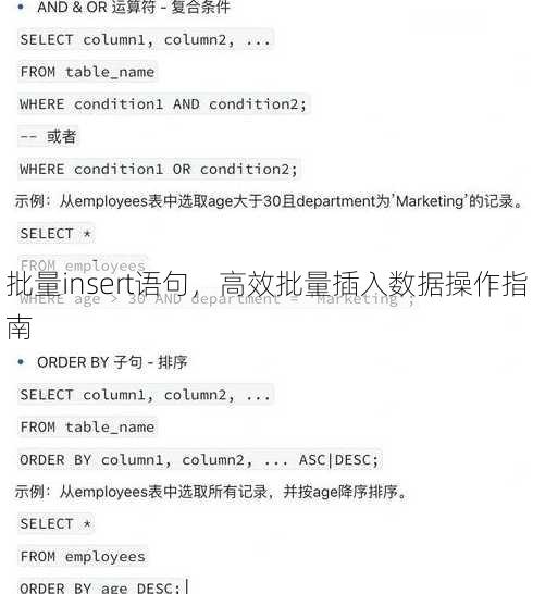 批量insert语句
