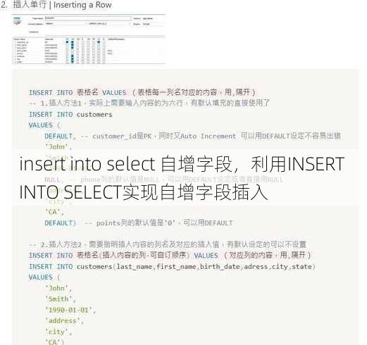 insert into select 自增字段