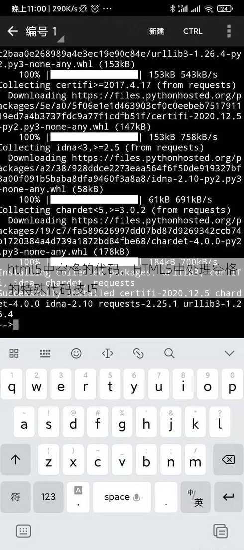 html5中空格的代码