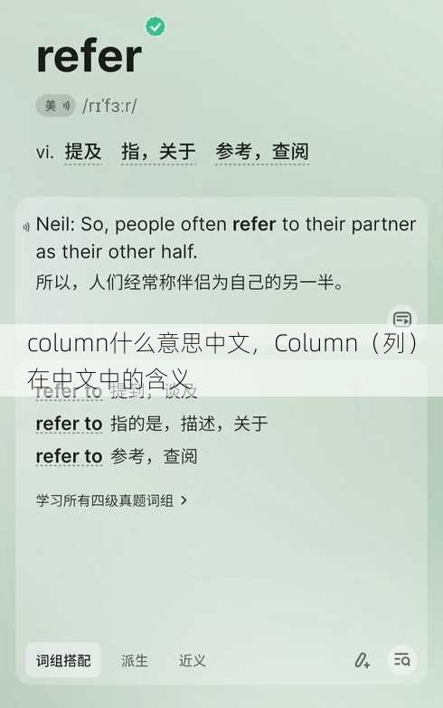 column什么意思中文