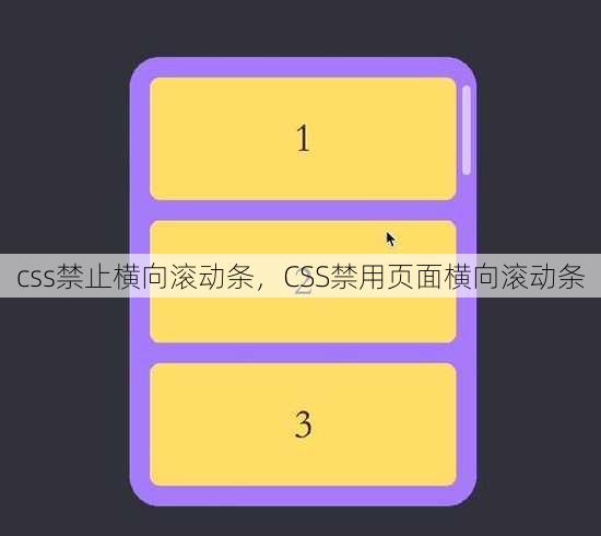 css禁止横向滚动条