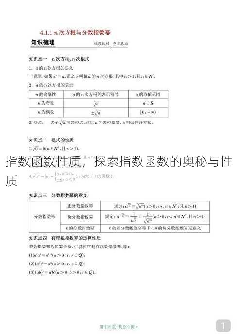 指数函数性质