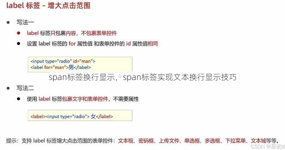 span标签换行显示