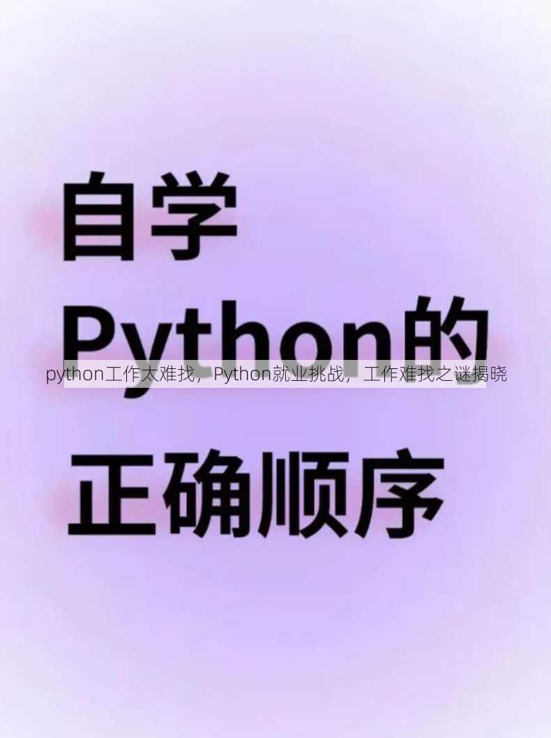 python工作太难找