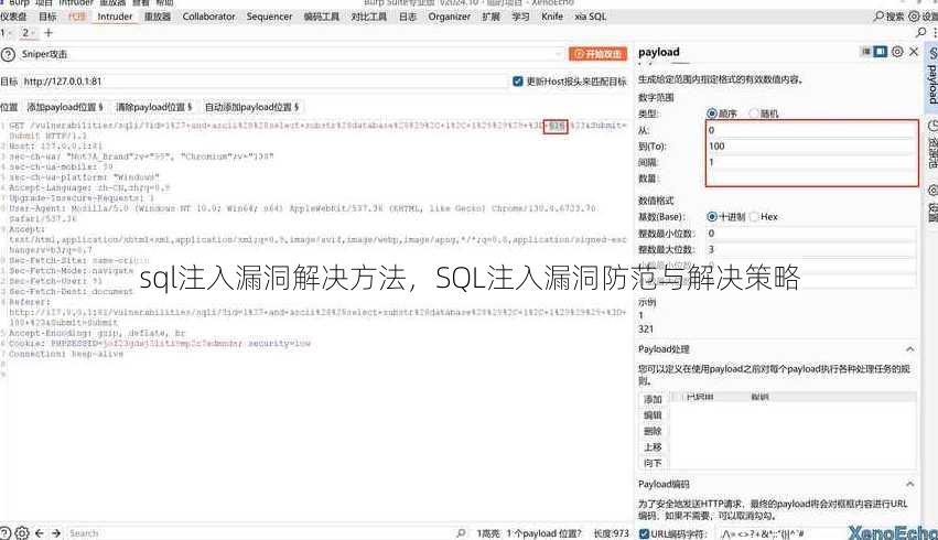 sql注入漏洞解决方法