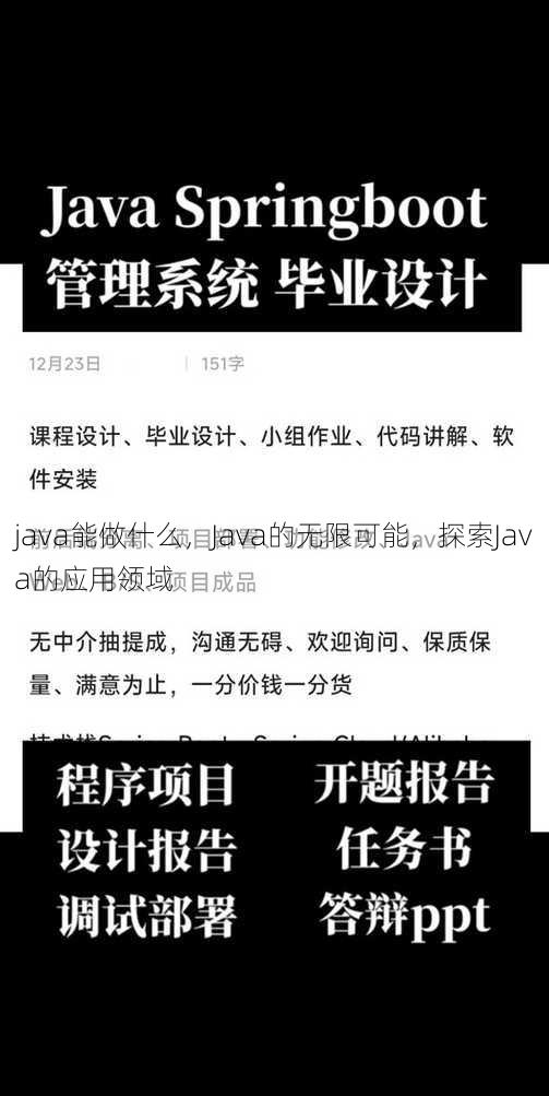java能做什么