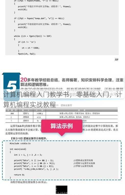 计算机编程入门教学书