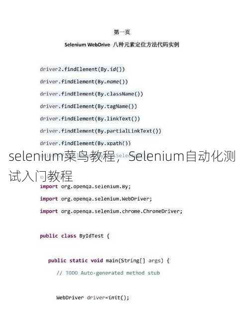 selenium菜鸟教程