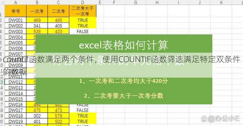countif函数满足两个条件