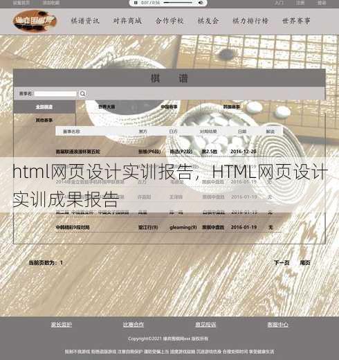 html网页设计实训报告