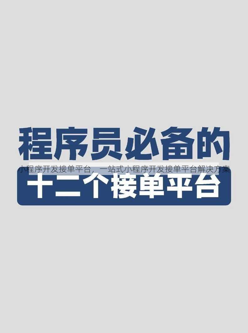 小程序开发接单平台