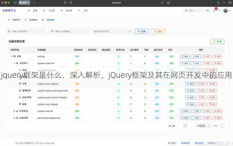 jquery框架是什么