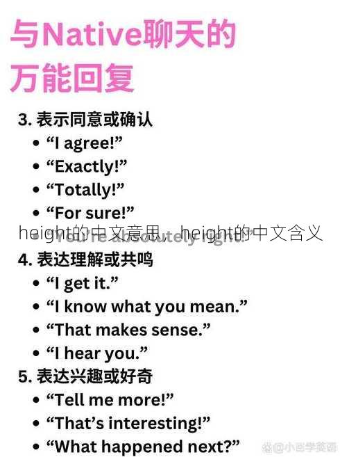 height的中文意思