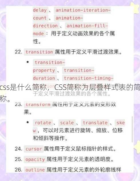 css是什么简称
