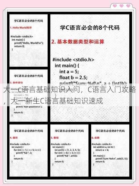 大一c语言基础知识入门