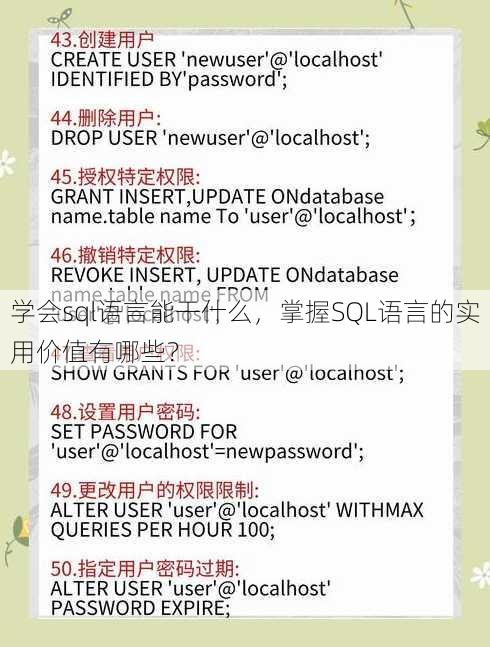 学会sql语言能干什么