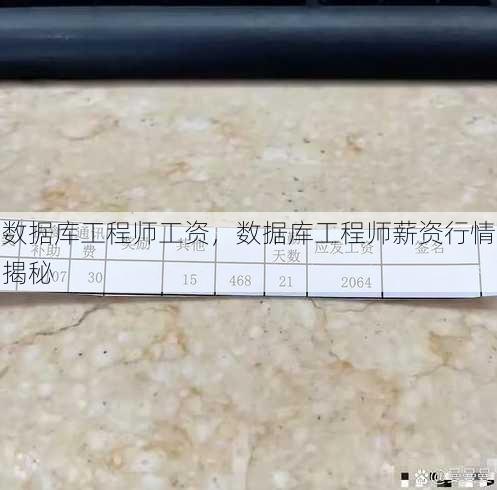 数据库工程师工资