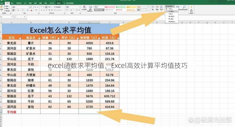 excel函数求平均值