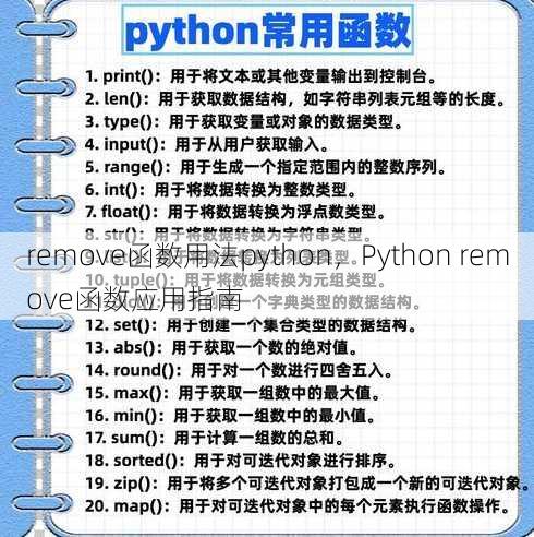 remove函数用法python
