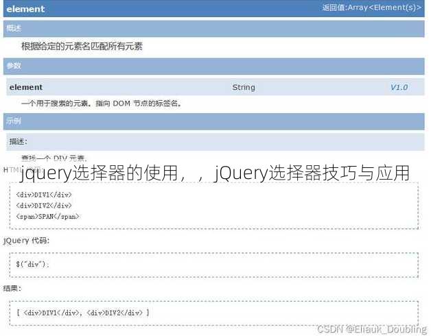 jquery选择器的使用