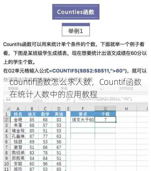 countif函数怎么求人数