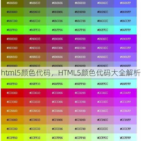 html5颜色代码