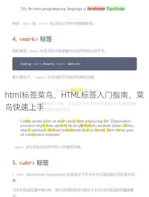 html标签菜鸟