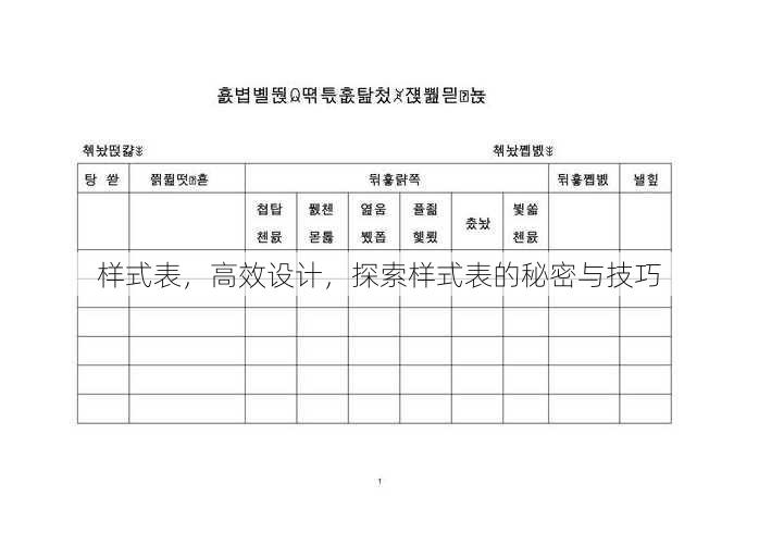 样式表