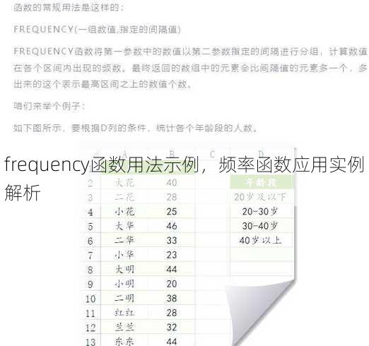 frequency函数用法示例