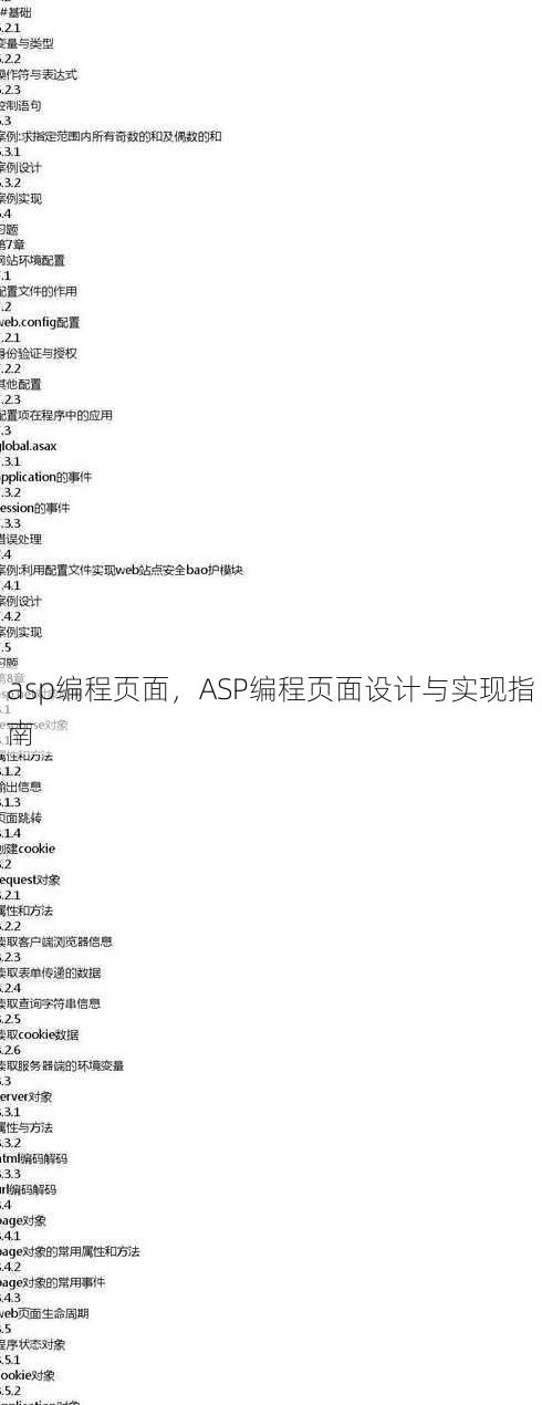 asp编程页面