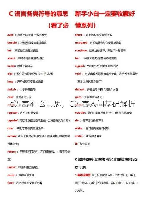 c语言 什么意思