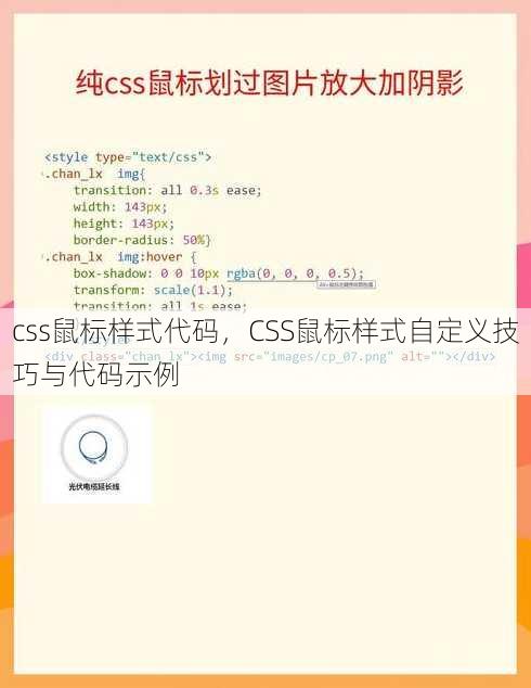 css鼠标样式代码