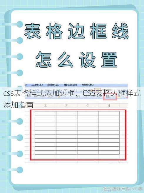 css表格样式添加边框