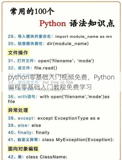 python零基础入门视频免费