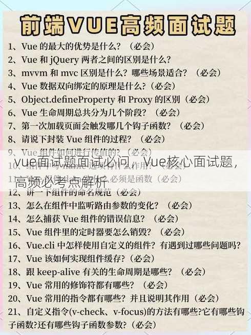 vue面试题面试必问