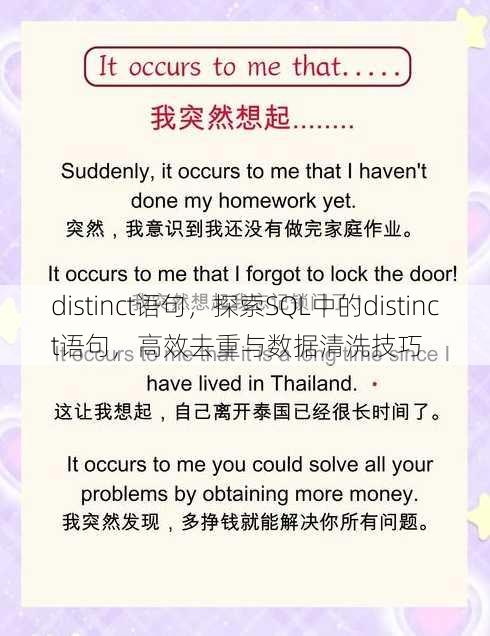 distinct语句