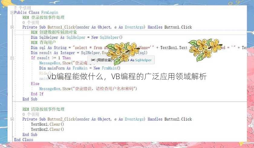 vb编程能做什么
