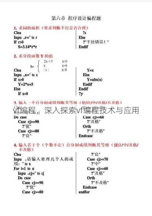 vf编程