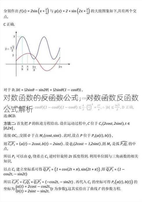 对数函数的反函数公式