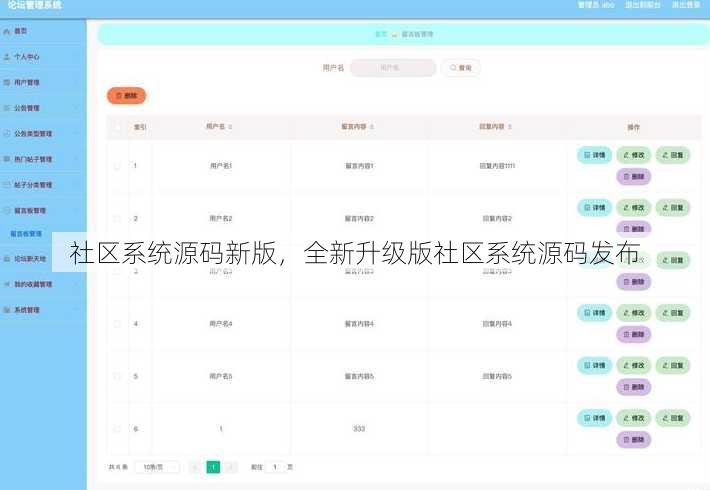 社区系统源码新版