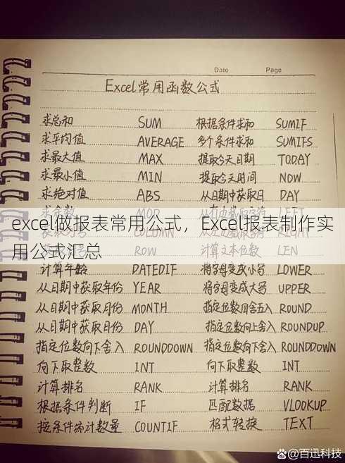 excel做报表常用公式
