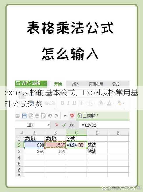 excel表格的基本公式
