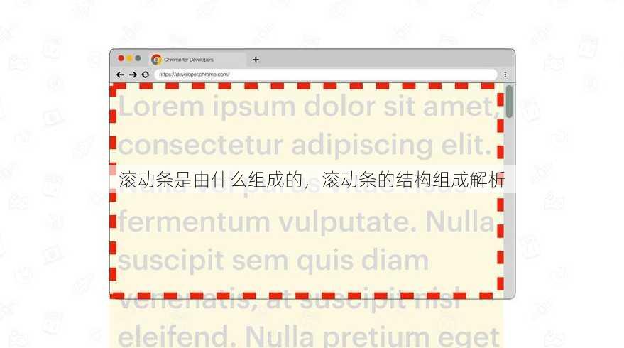 滚动条是由什么组成的