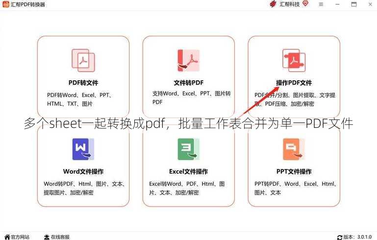 多个sheet一起转换成pdf