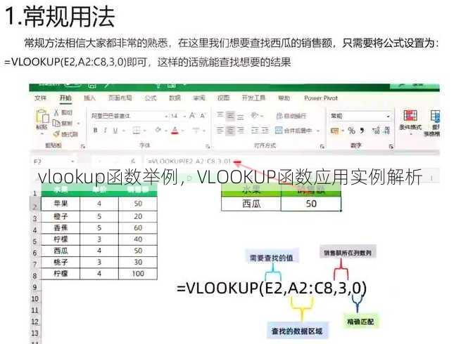 vlookup函数举例