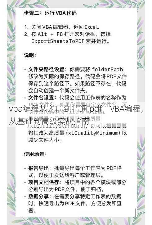 vba编程从入门到精通 pdf