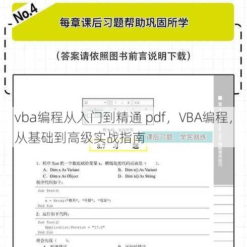 vba编程从入门到精通 pdf