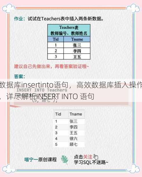 数据库insertinto语句