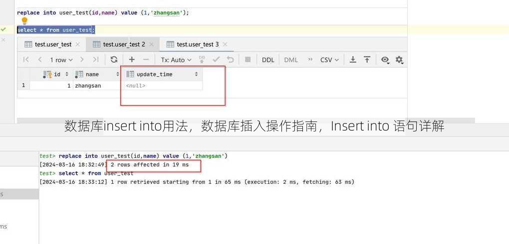 数据库insert into用法