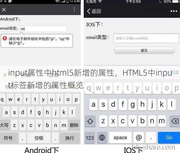 input属性中html5新增的属性